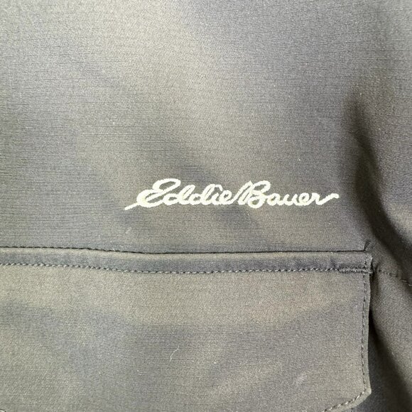 Eddie Bauer Travex Jacket Mens Size 2XL XXL Black Softshell Rain Wind Hiking - Picture 2 of 8